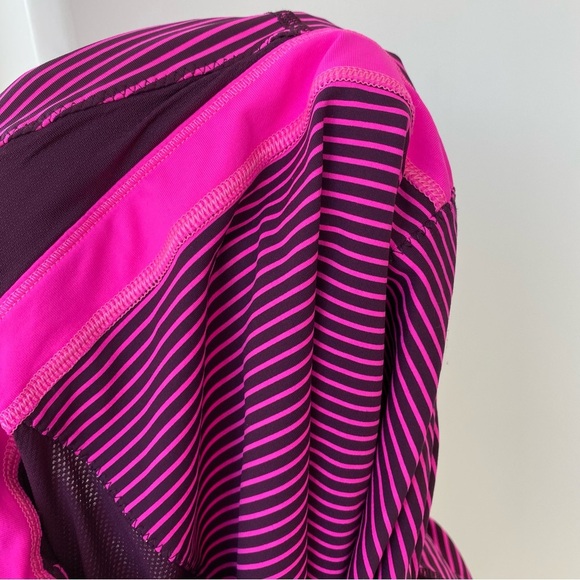 Lululemon Stuff Your Bra Tank II Hyper Stripe, Hot Pink/Maroon, Size M/L - Picture 9 of 15